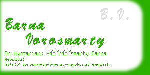 barna vorosmarty business card